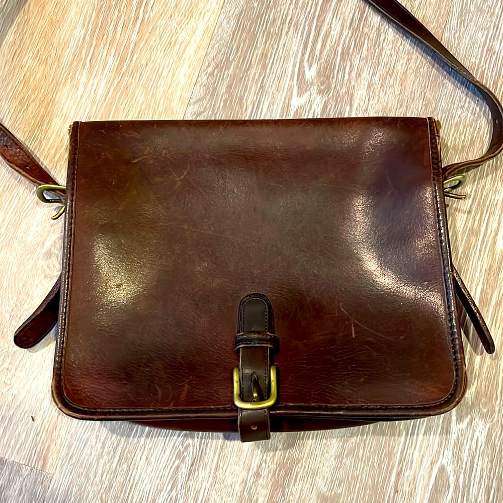 Vintage Coach Bag in Brown Leather
